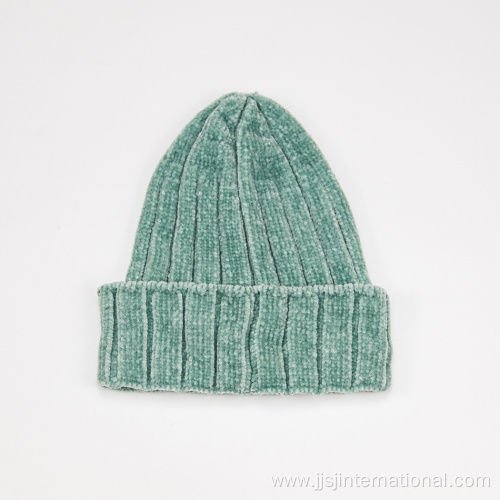 corduroy thick warm knitted hat